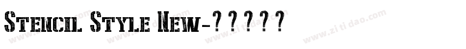 Stencil Style New字体转换
